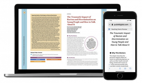 Image shows a highly stylized replica view of a textbook page with tinted text boxes, outlines, and fancy borders. The Responsive version of this same content does not need all of the visual appealing graphical treatments. It contains images, text, titles and headers with proper formatting. 